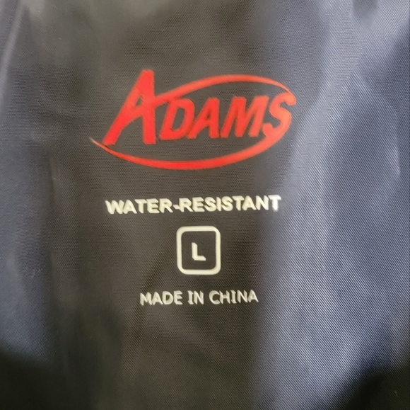 NWT Adams | Navy Umpire Quarter Zip Pullover Jacket Red Arm Stripes Size Large - Picture 3 of 4